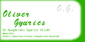 oliver gyurics business card