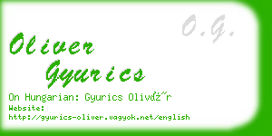 oliver gyurics business card